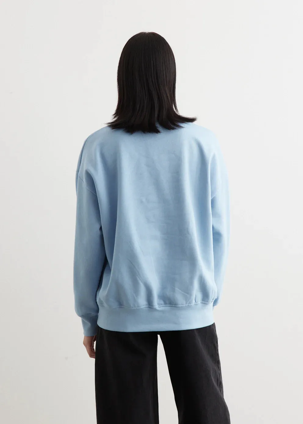 GANNI T3778 BLUE ISOLI OVERSIZED SWEATSHIRT