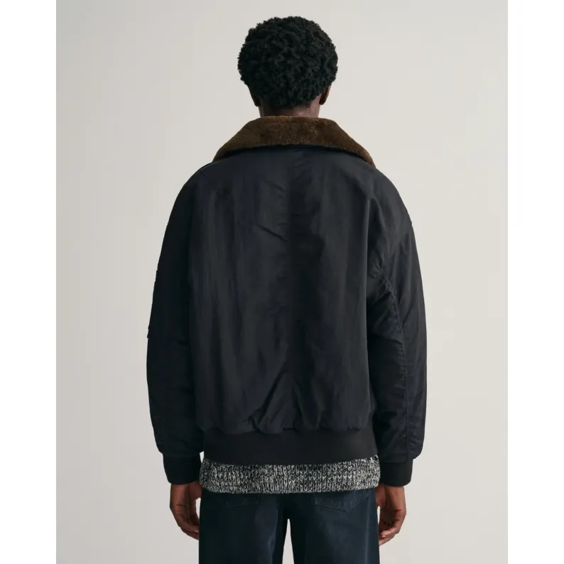 GANT Oversized Unisex Flight Jacket Black