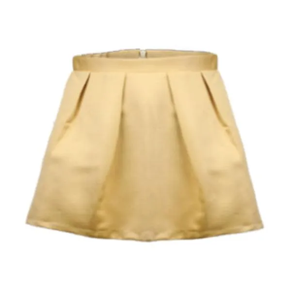 GIRLS NET AND CHIFFON SKIRT SET - BLACK AND GOLD