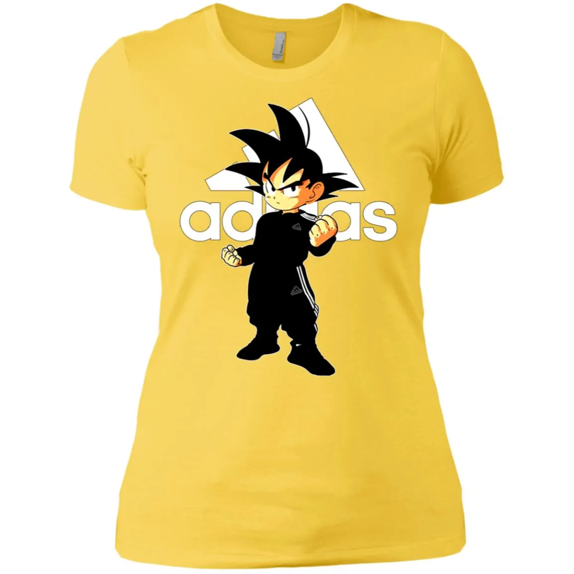 Goku Treding Adidas White T-shirt Women Cotton T-Shirt