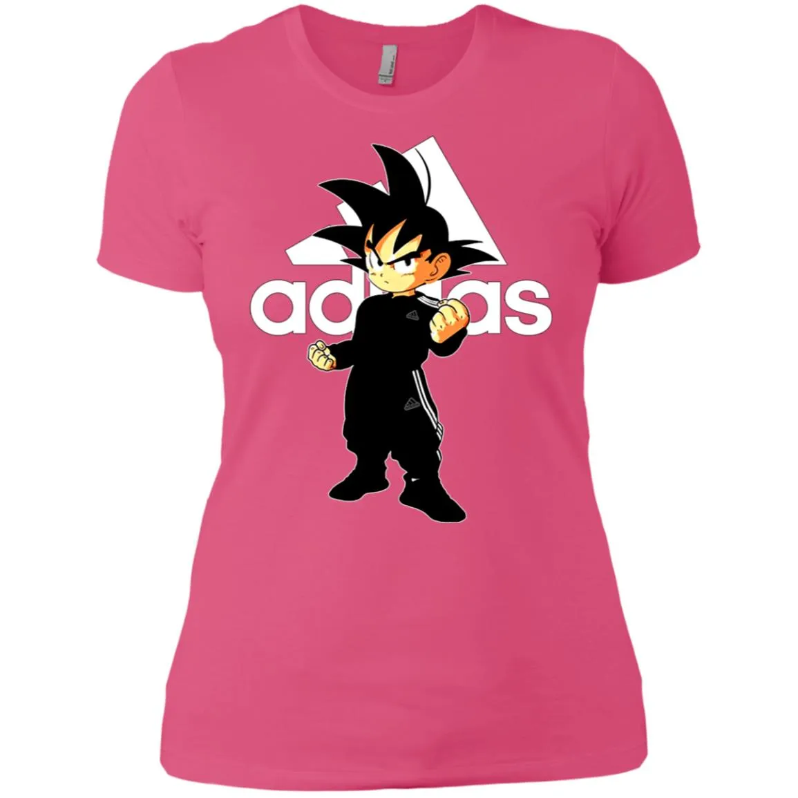 Goku Treding Adidas White T-shirt Women Cotton T-Shirt