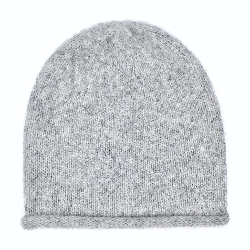 Gray Essential Knit Alpaca Beanie by SLATE   SALT