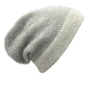 Gray Interwoven Alpaca Beanie by SLATE   SALT