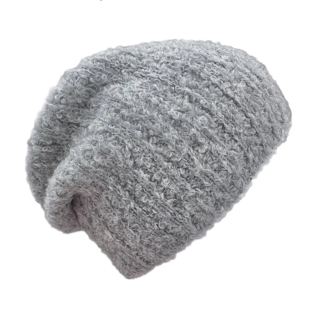 Gray Loop Knit Alpaca Beanie by Slate   Salt