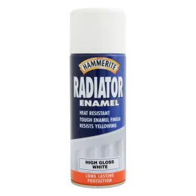 Hammerite 400ml Radiator Enamel Gloss White Aerosol