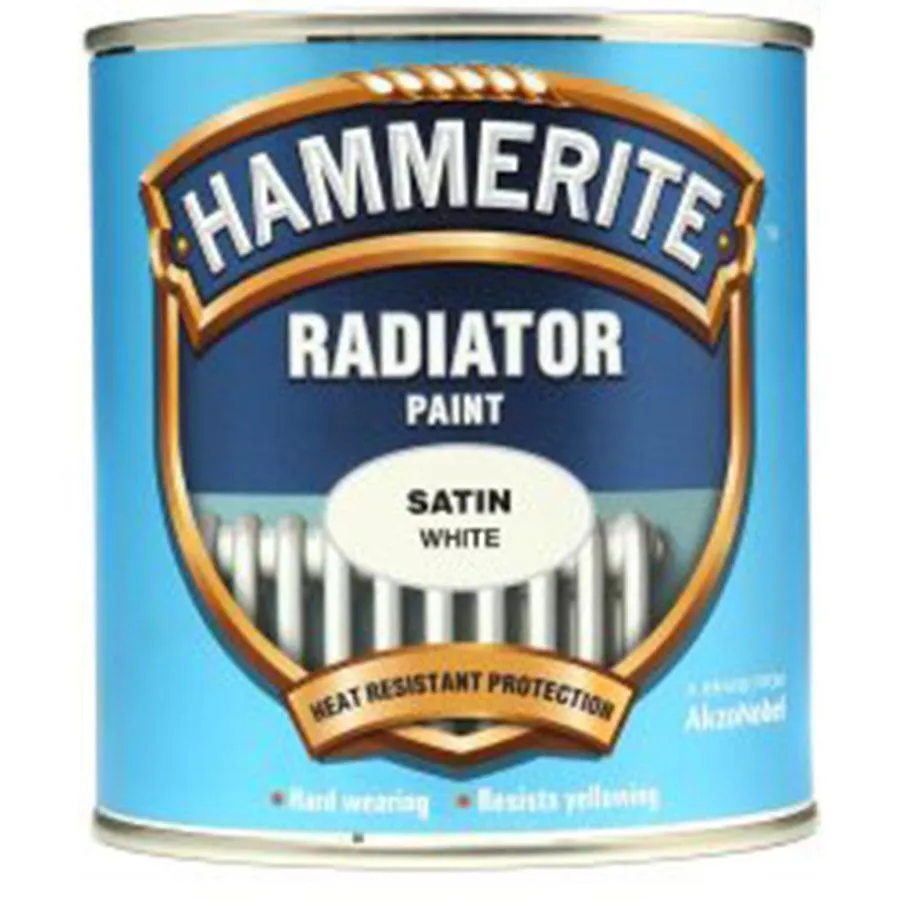 Hammerite White Satin Radiator 500Ml Paint