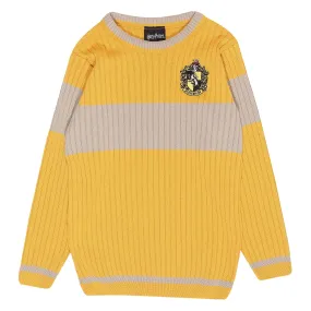 Harry Potter Hufflepuff House Stripe Kids Knitted Jumper