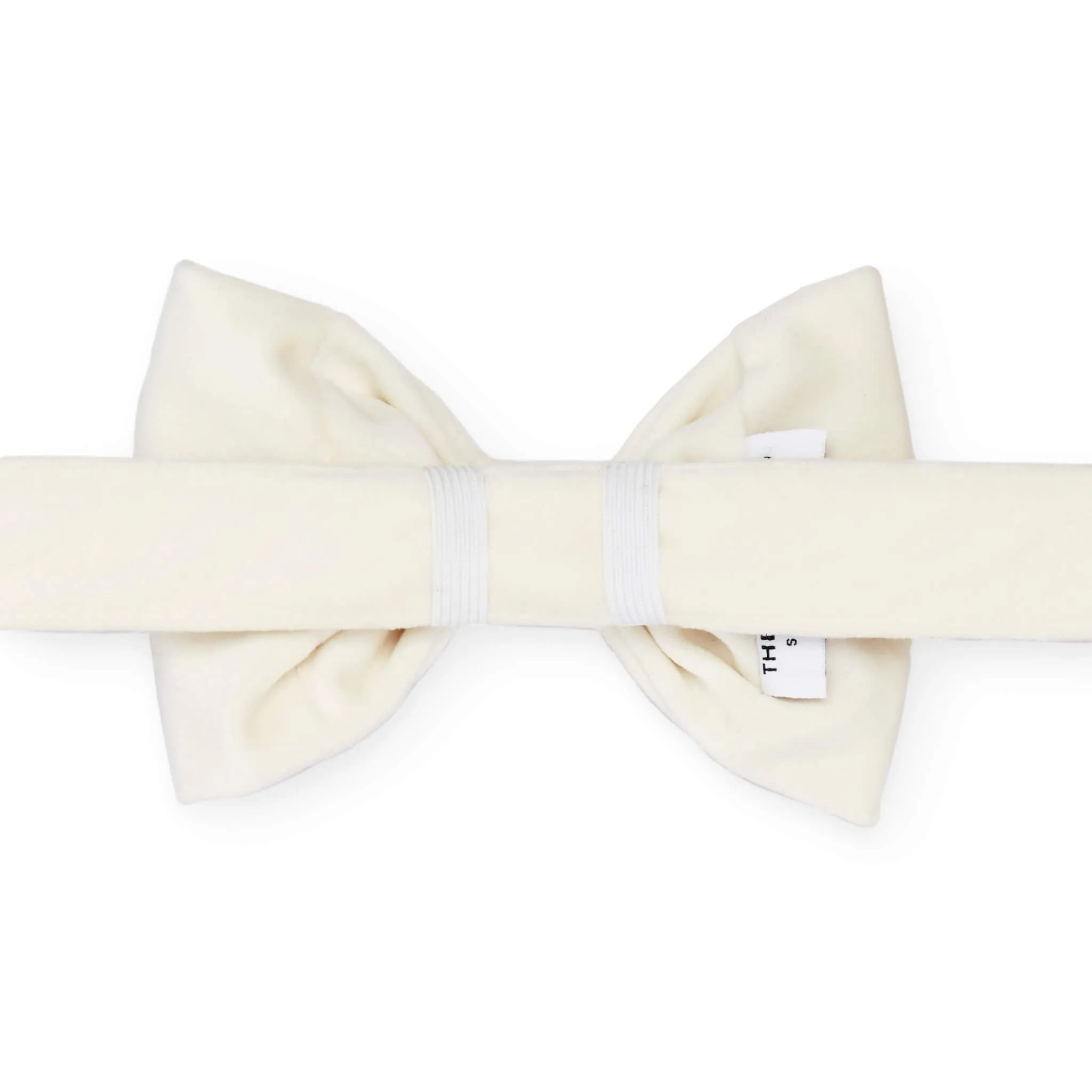 Ivory Velvet Dog Bow Tie