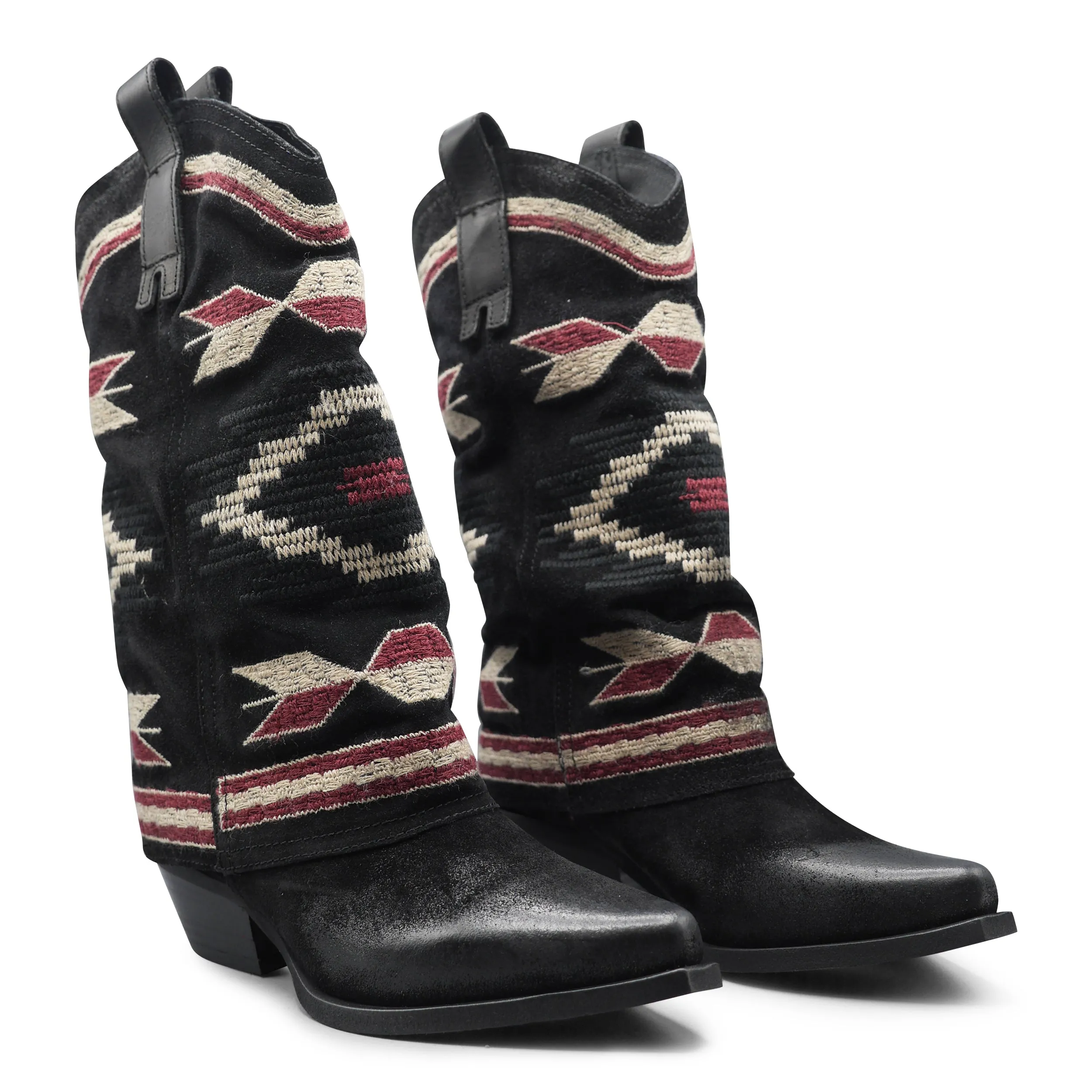 IZEL - Black/Red Aztec Boot