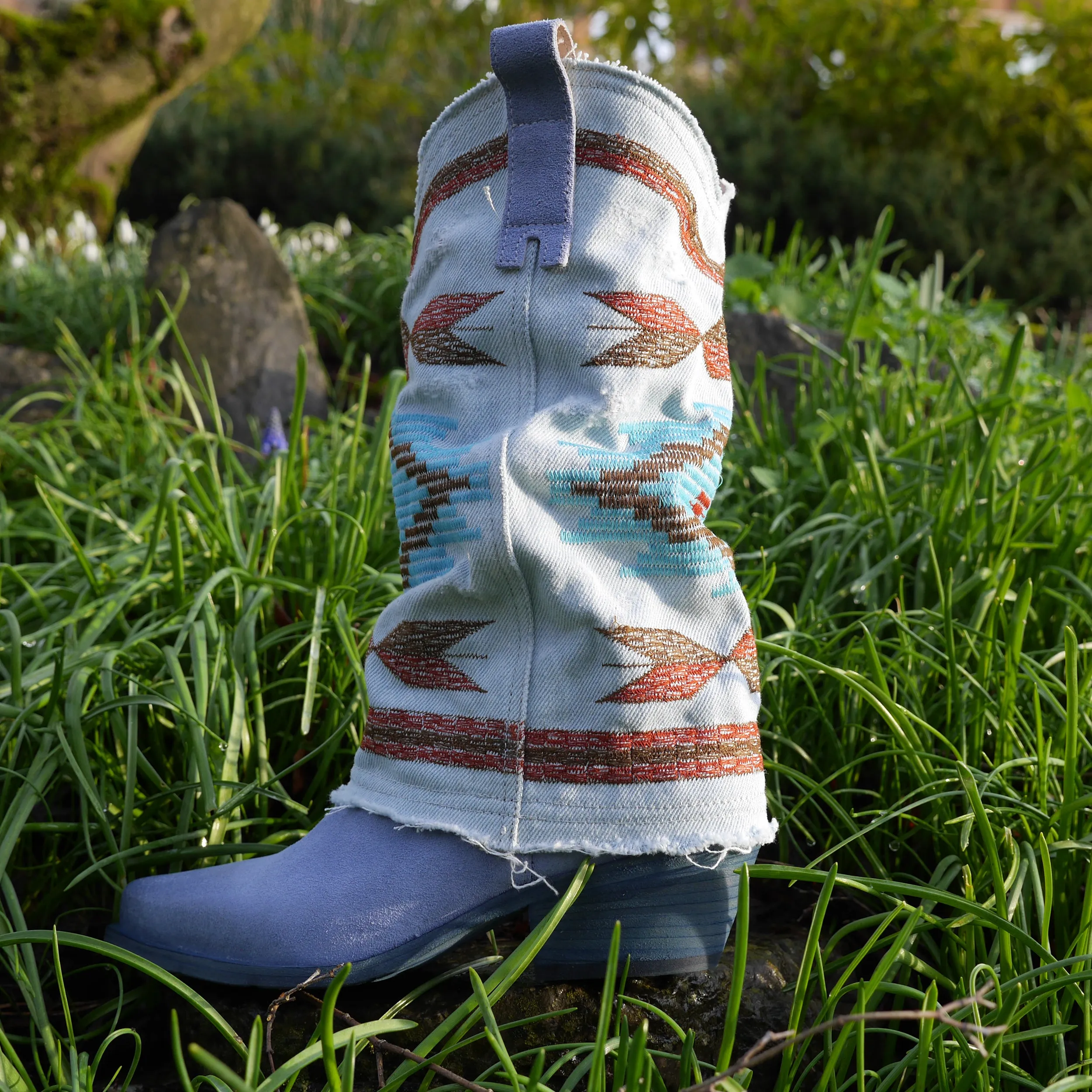 IZEL - Blue /Denim Jeans Aztec Boot