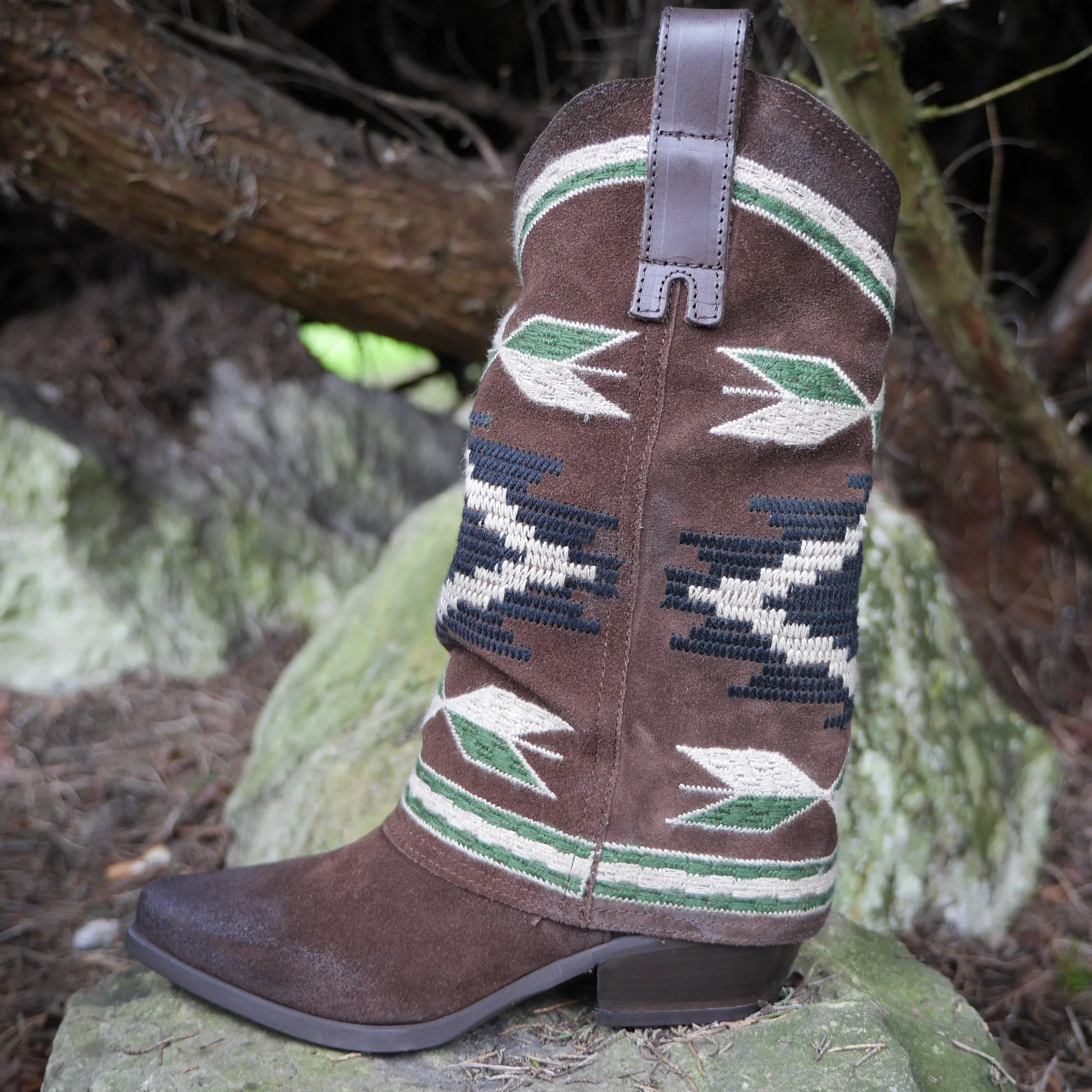 IZEL - Brown/Green Aztec Boot