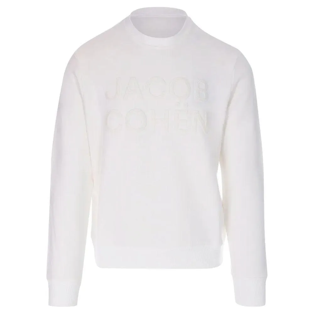 Jacob Cohen Elegant White Cotton Blend Sweatshirt