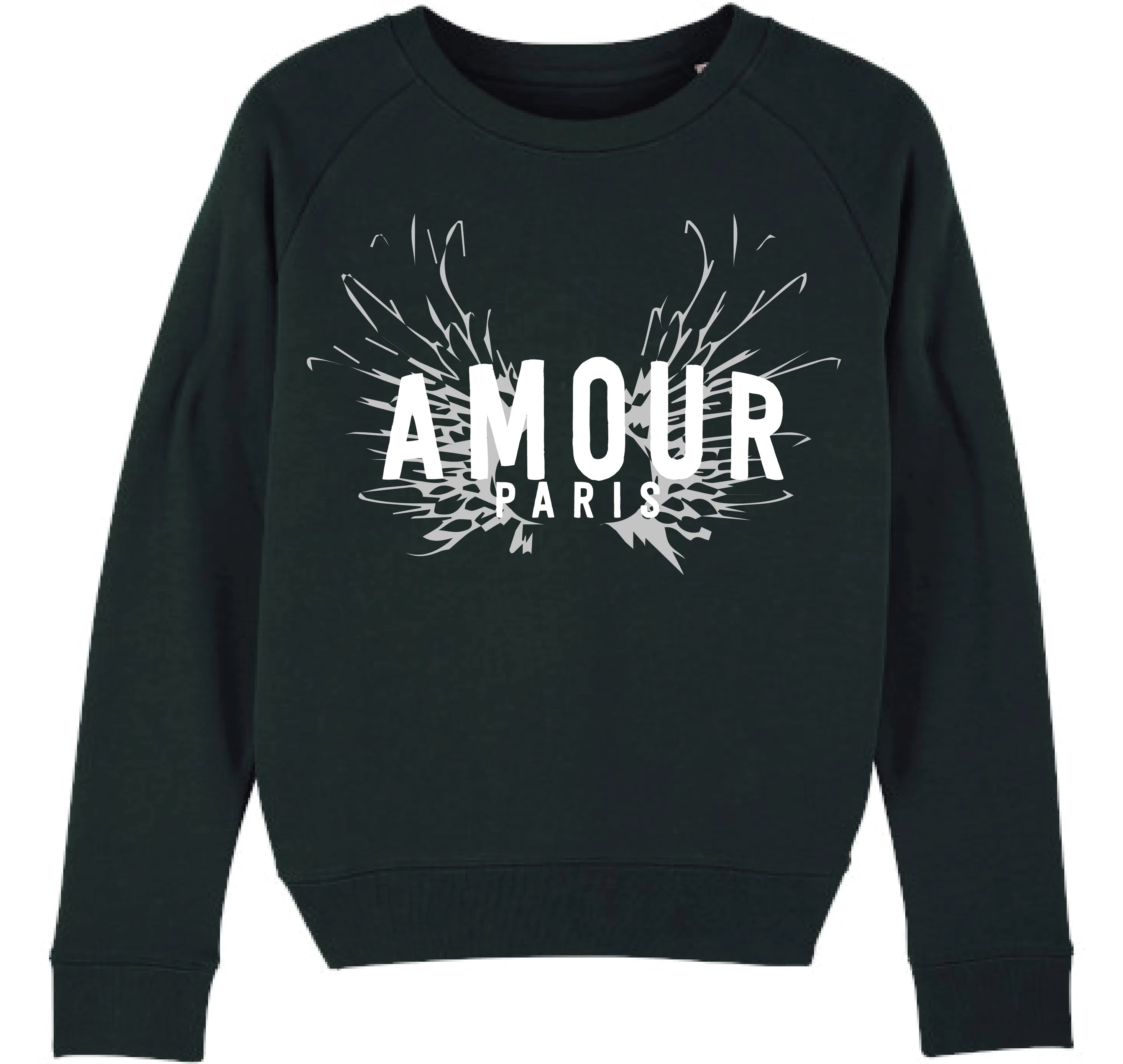 Jet black AMOUR wings sweatshirt