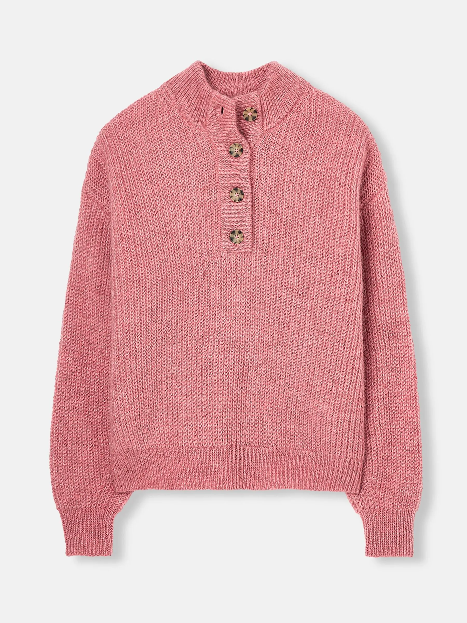 Kayleigh Button up Jumper - Pink