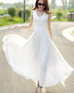 Ketty More Women Chiffon Long Pleated Skirt Gown Dress-KMWD319