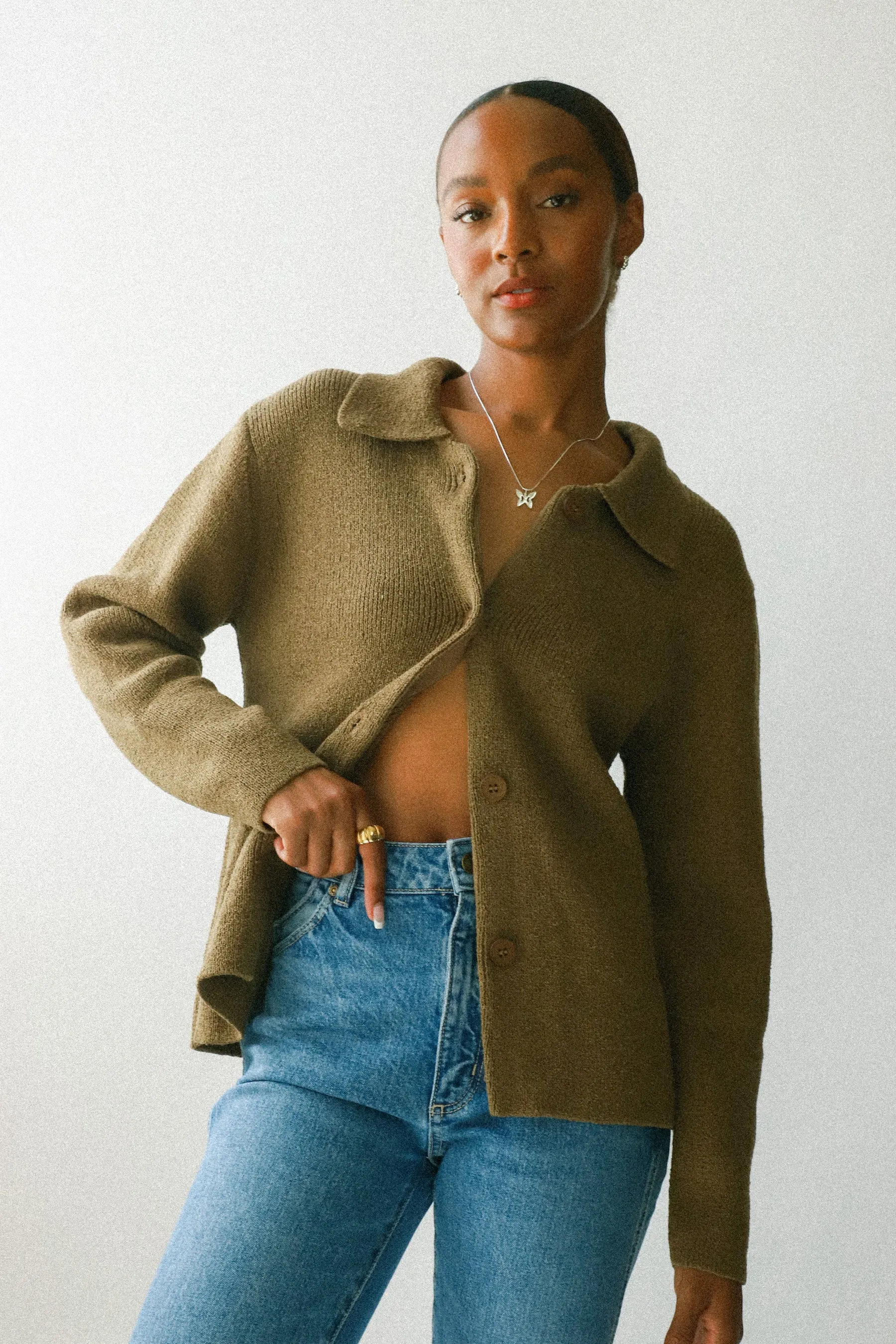 Khaki Fawn Cardigan