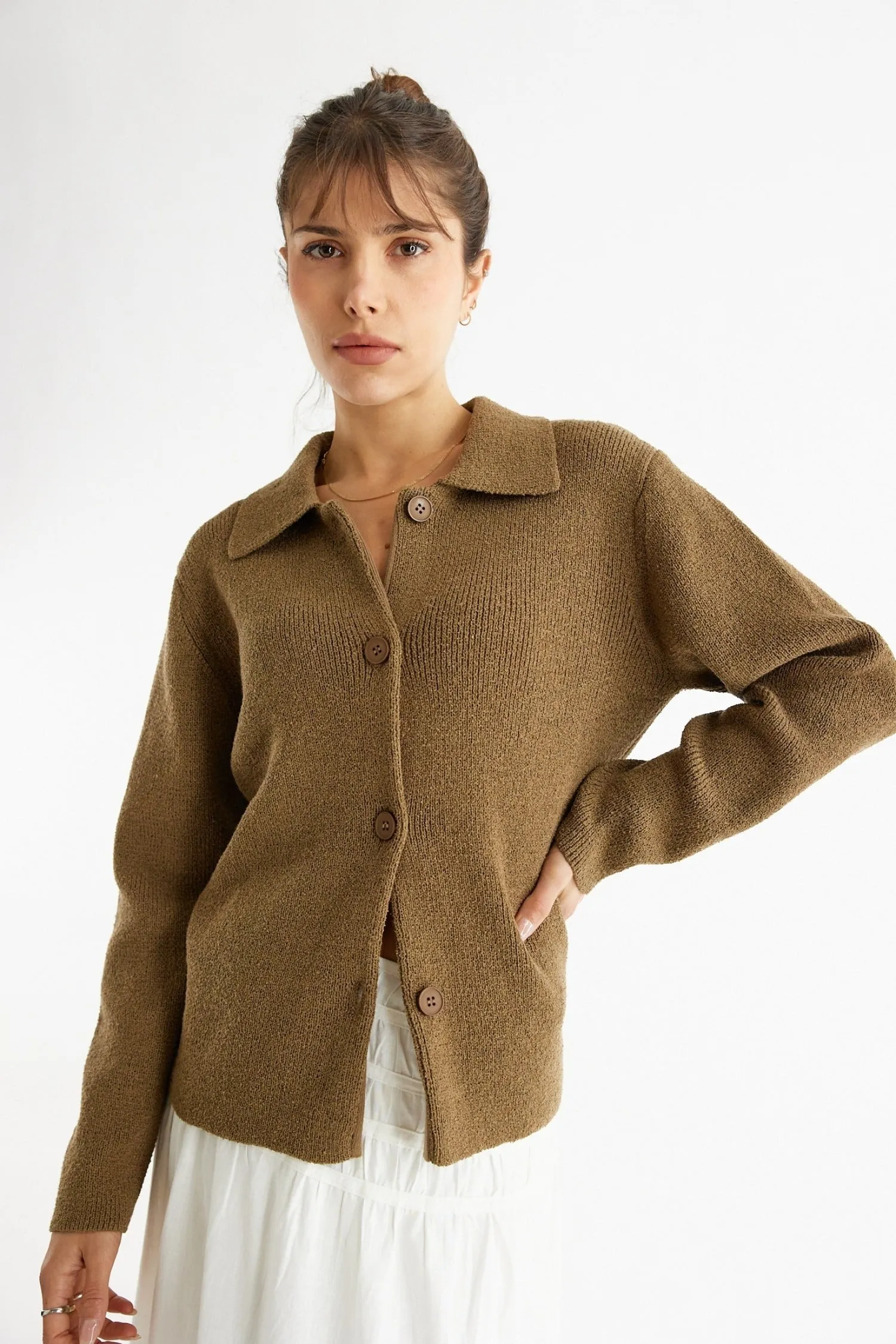 Khaki Fawn Cardigan