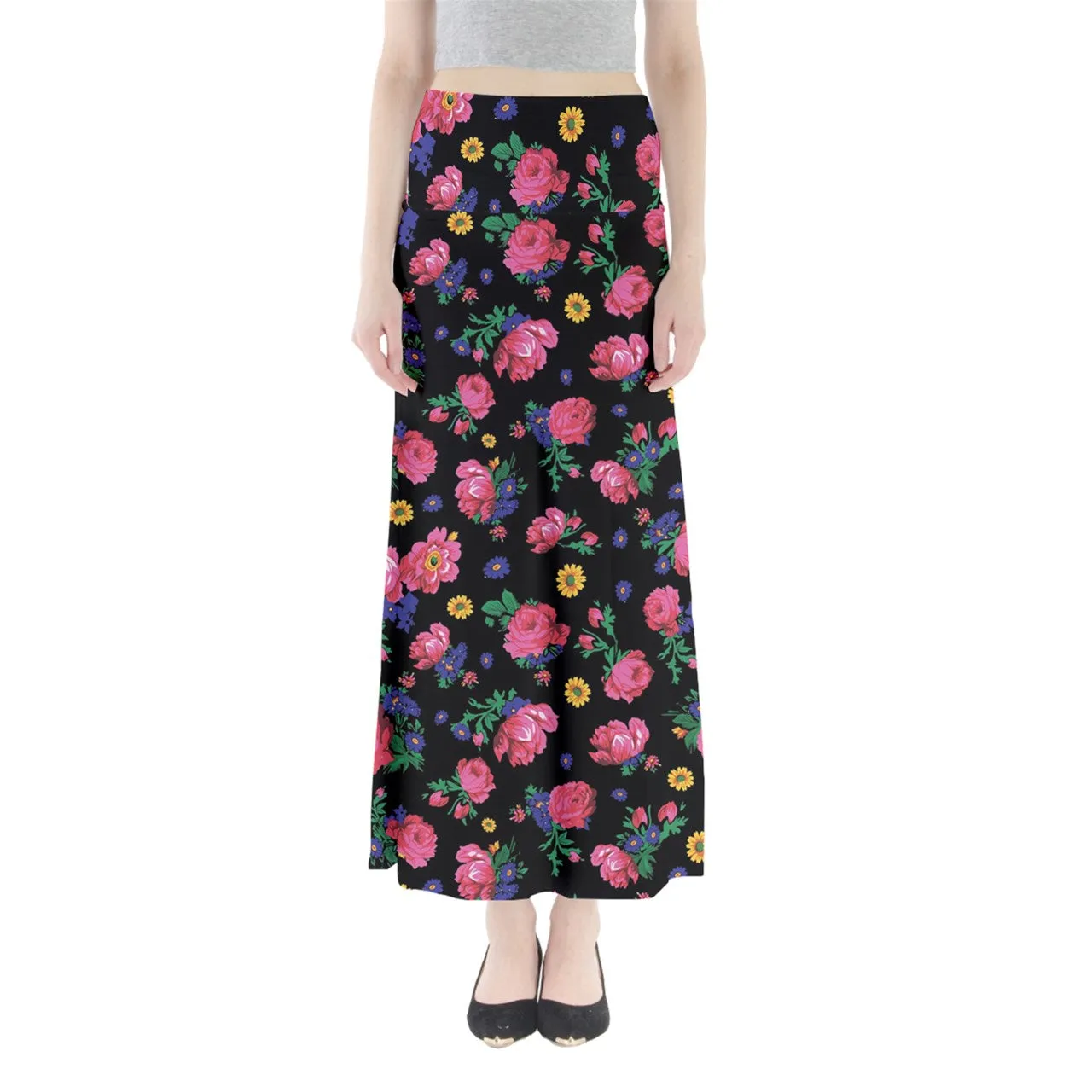 Kokum Ceremony Black Full Length Maxi Skirt