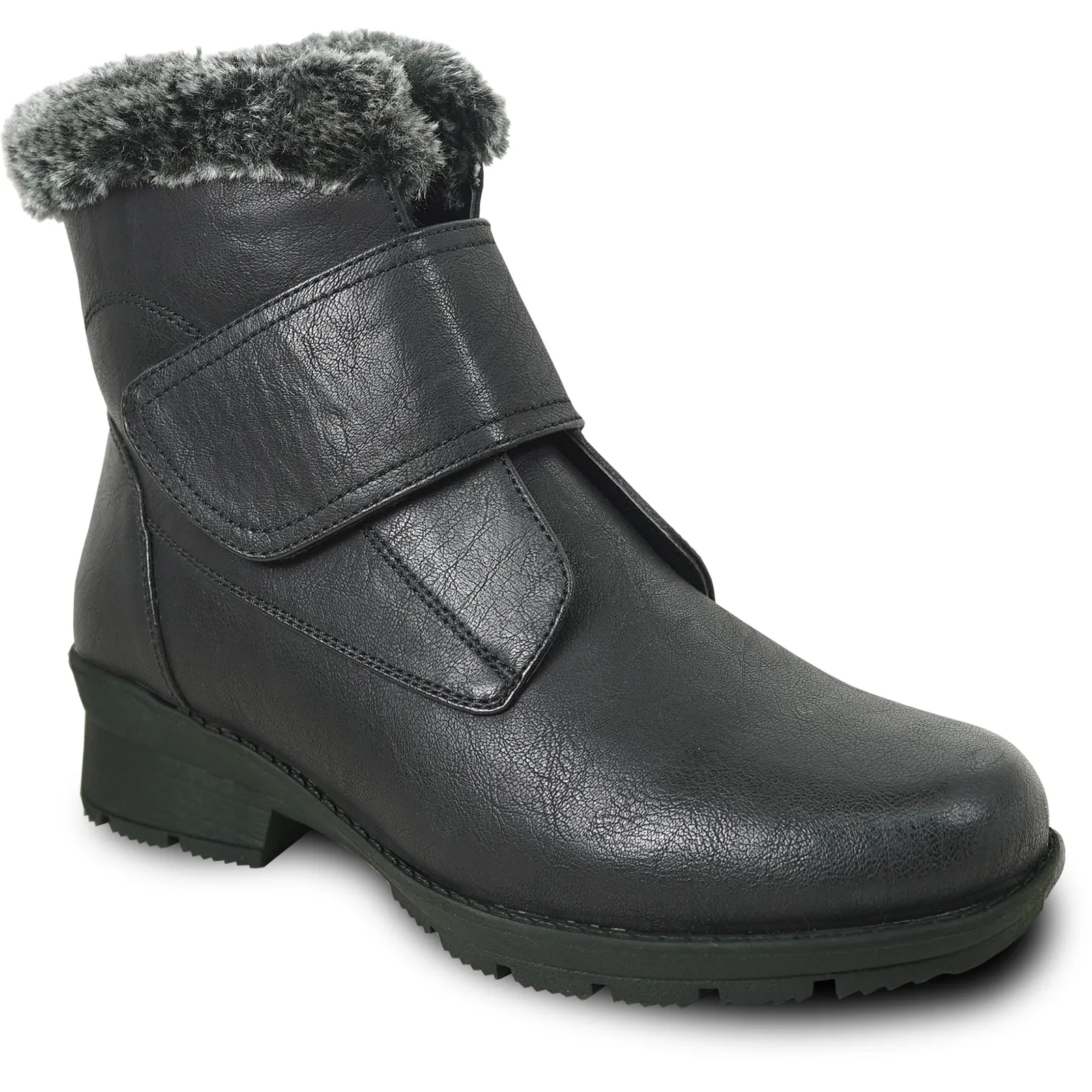 KOZI Canada Waterproof Women Boot NEIVA-2 Ankle Winter Fur Casual Boot Black