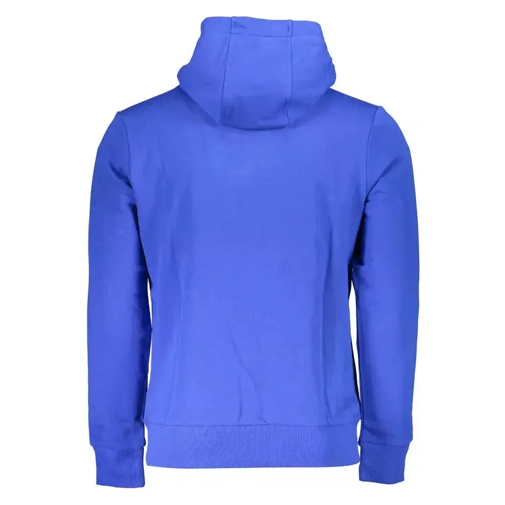 La Martina Chic Blue Embroidered Hooded Sweatshirt