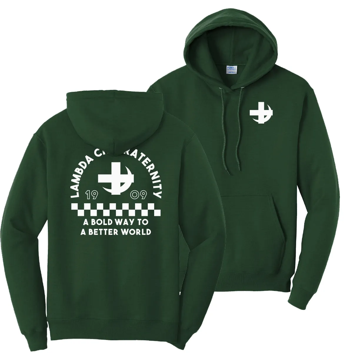 Lambda Chi Retro Block Graphic Hoodie