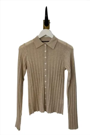 Lil' Boy Long Sleeve Tissue Cashmere Button Up Blush