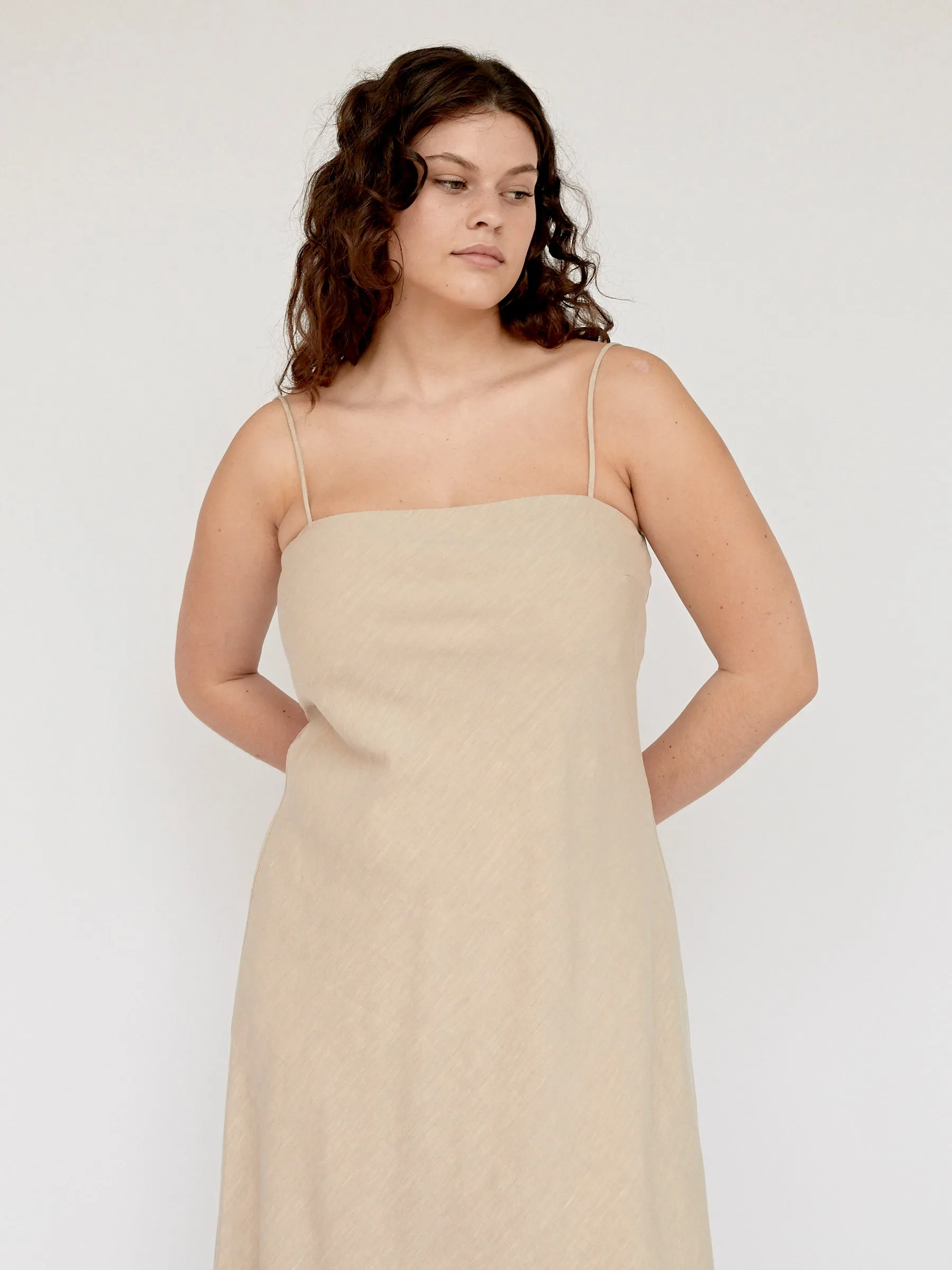 Linen Bias Dress