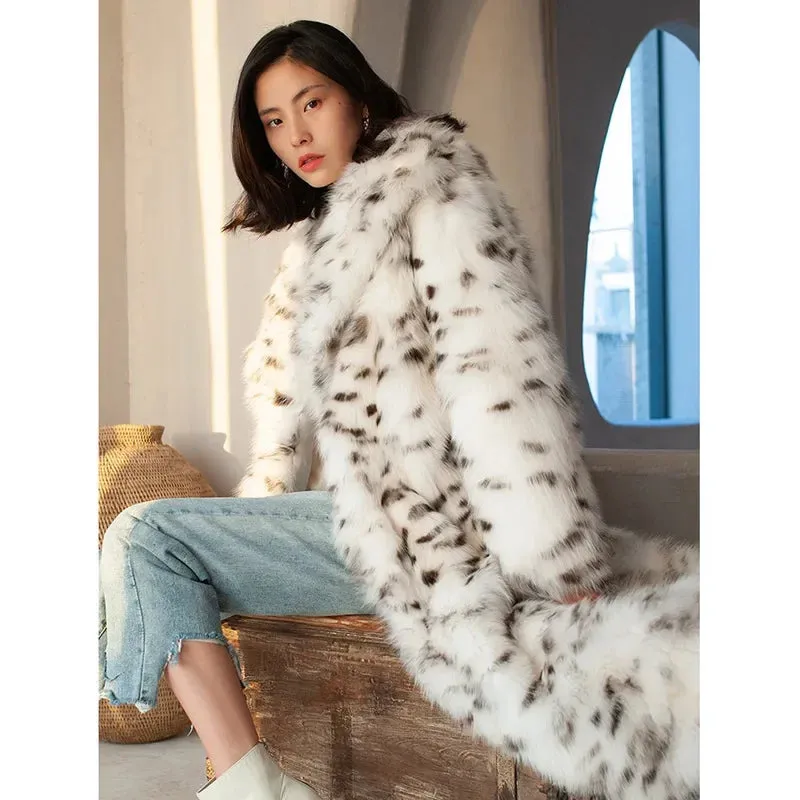 Long Fluffy Fur Coat Luxury Coat