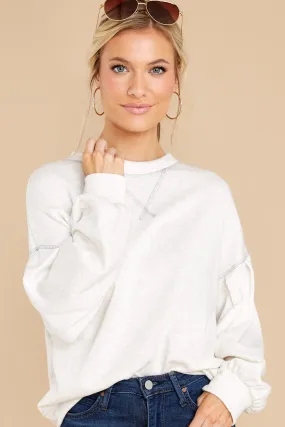 Longing To Lounge Oatmeal Sweatshirt