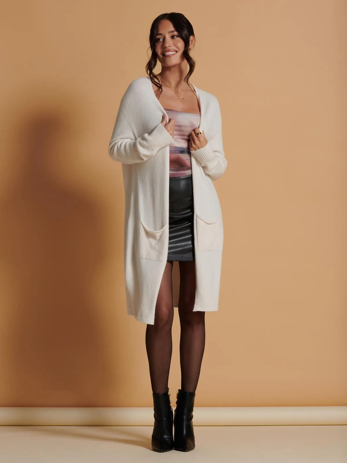 Longline Soft Knitted Cardigan, Calce