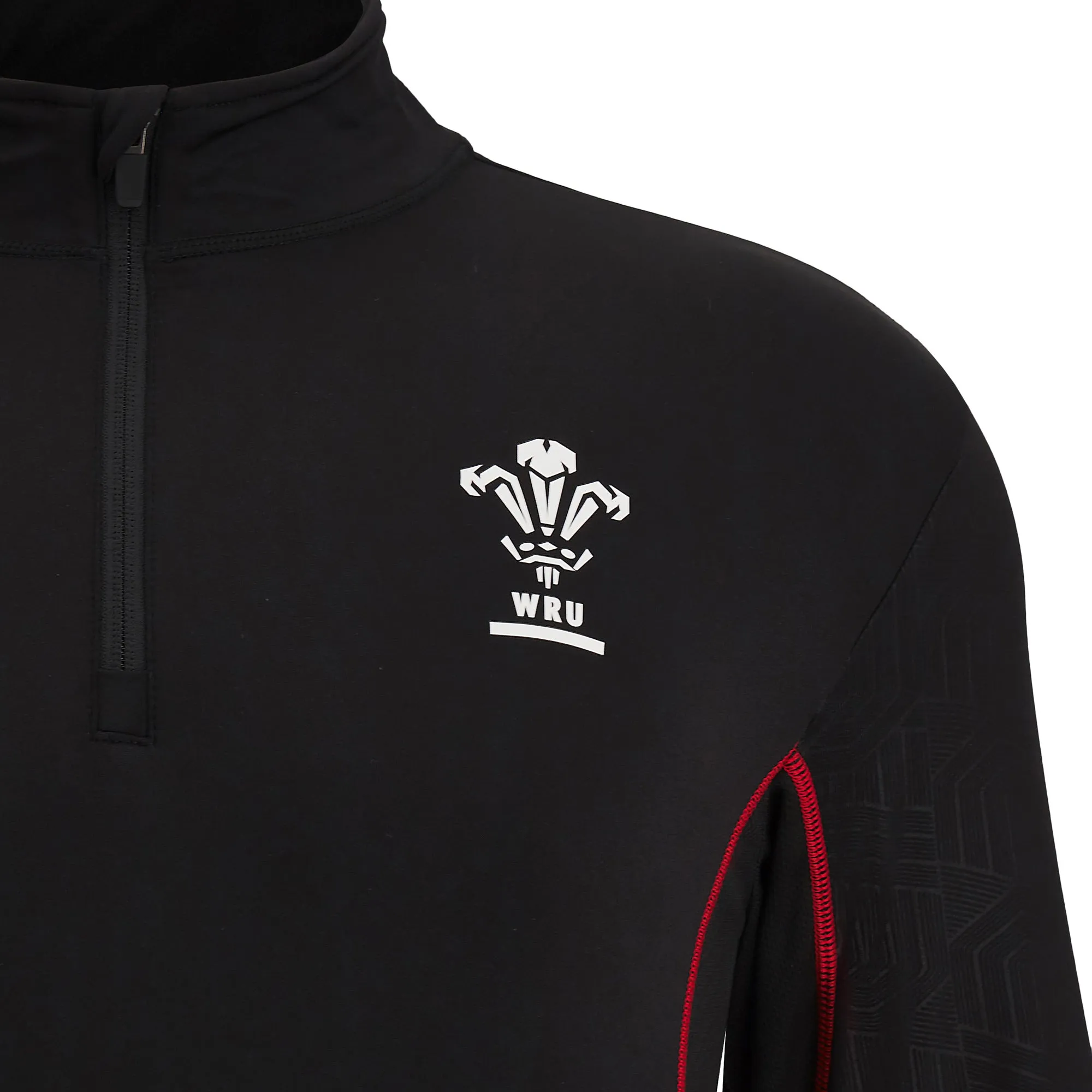 Macron Wales WRU Kids Rugby Travel ¼ Zip Jacket