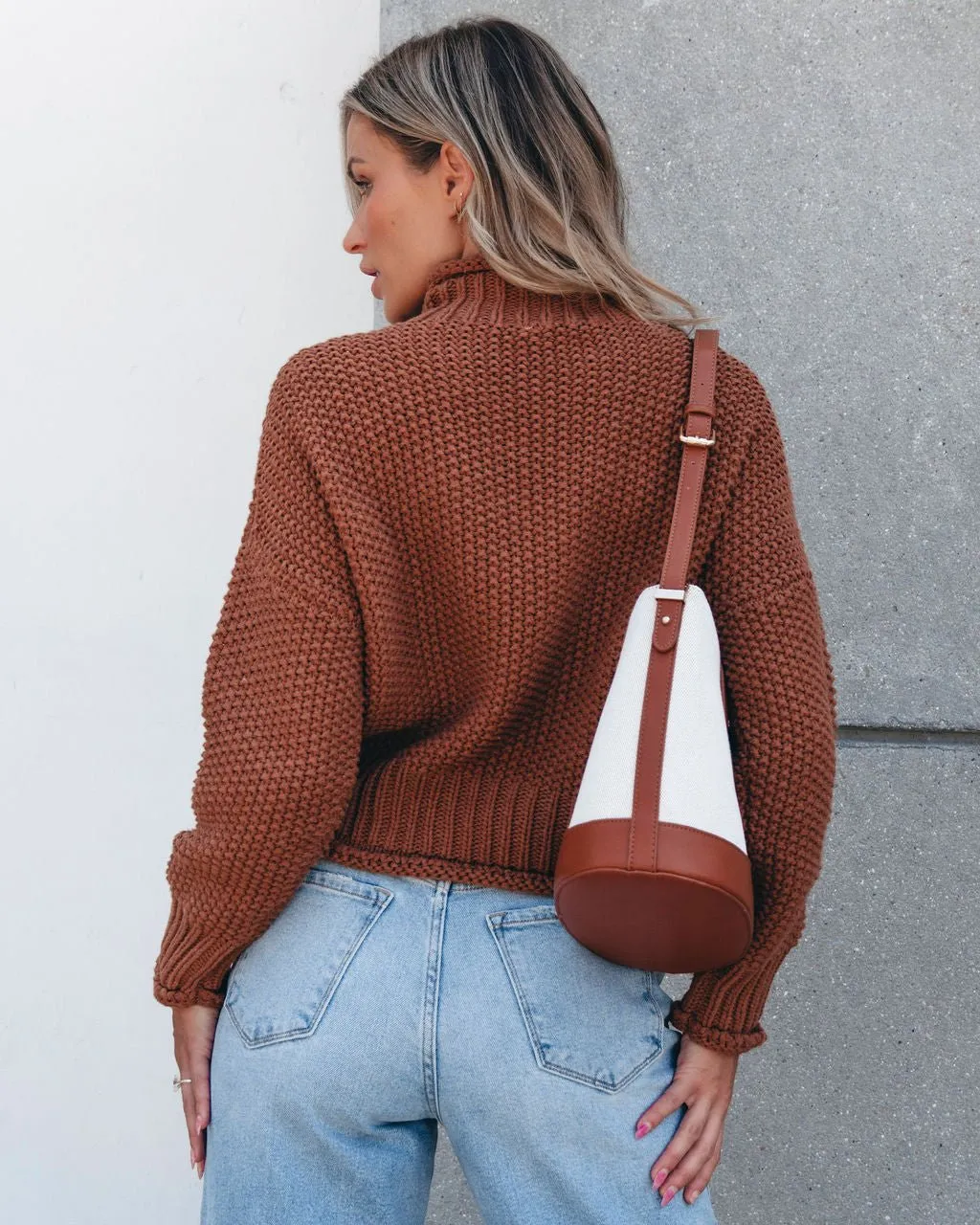 Maple Grove Chunky Turtleneck Sweater - Brown - FINAL SALE