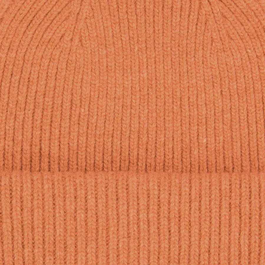 Merino Wool Hat Beanie - Sandstone Orange