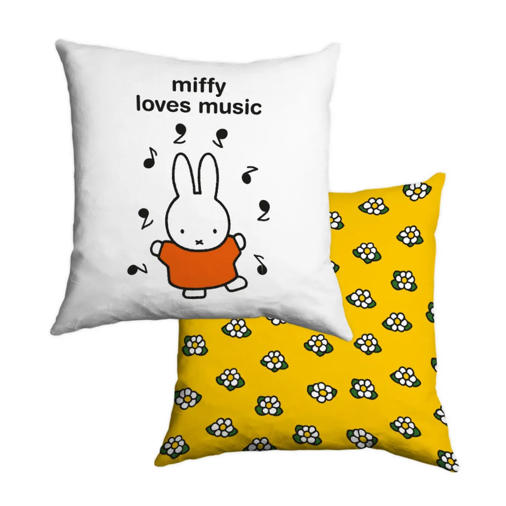 miffy loves music  Personalised Cushion