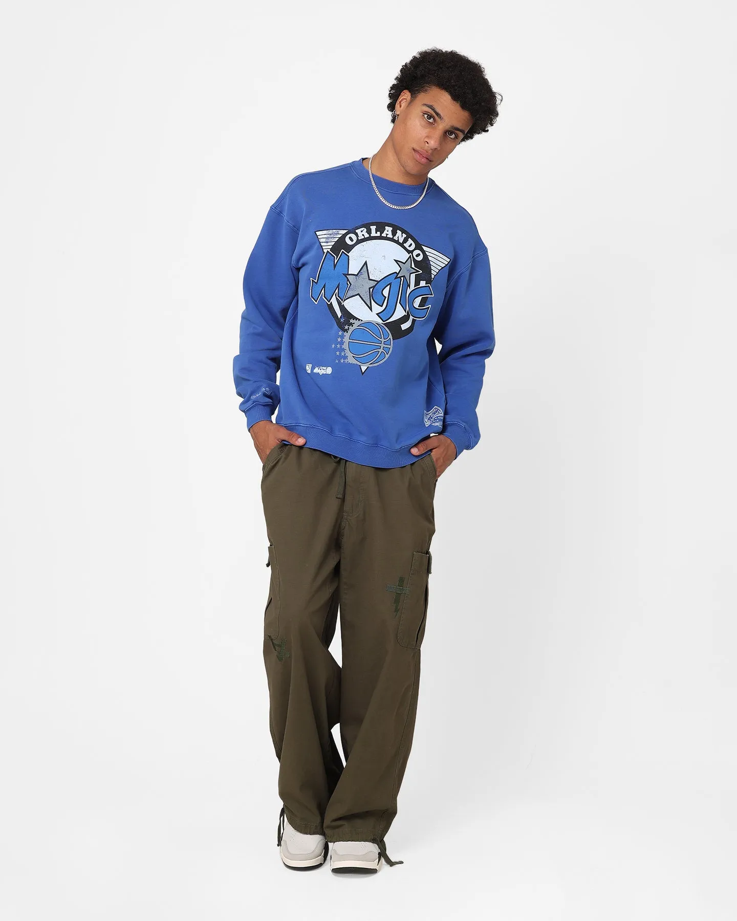 Mitchell & Ness Orlando Magic On Point Crewneck Magic Blue