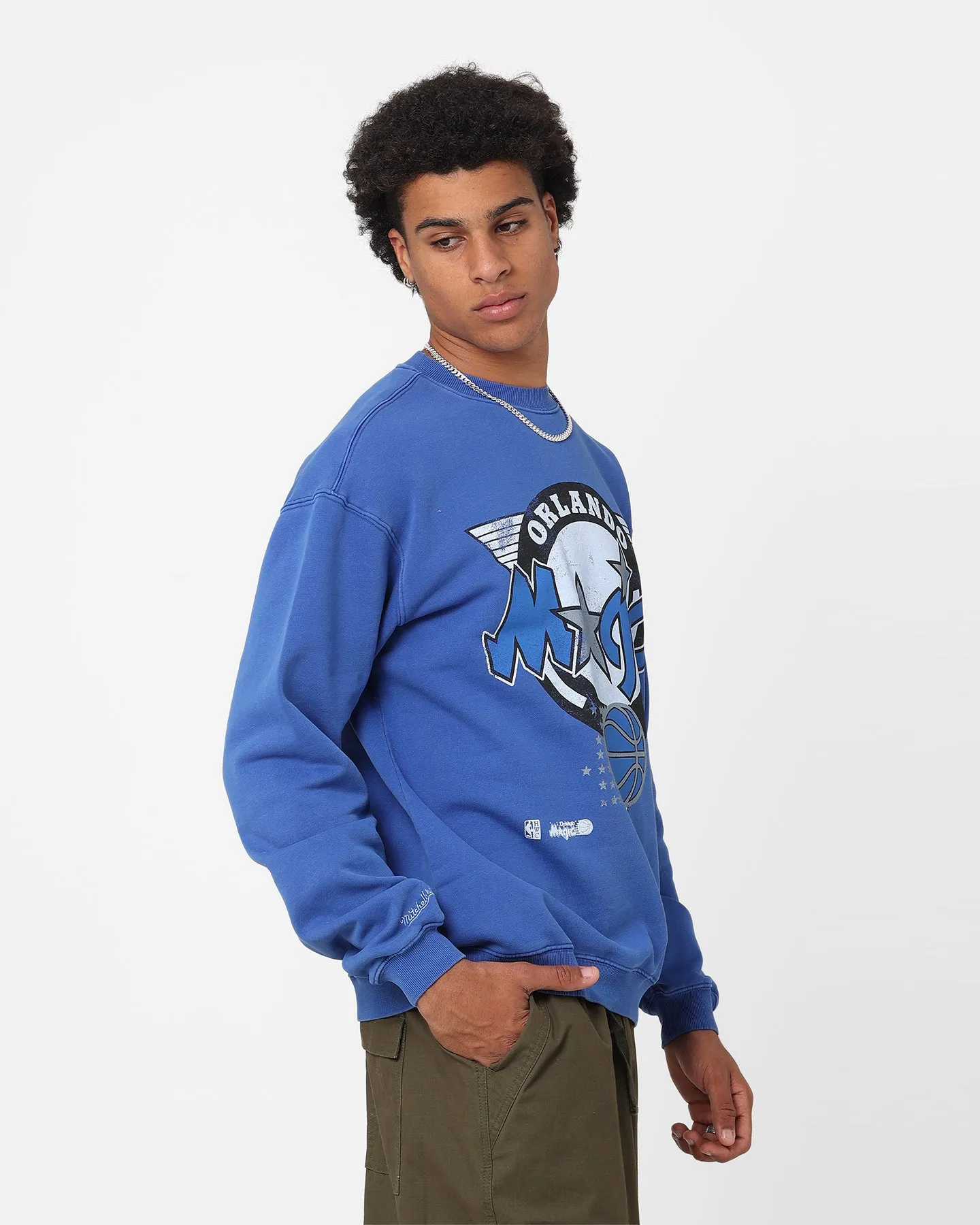 Mitchell & Ness Orlando Magic On Point Crewneck Magic Blue