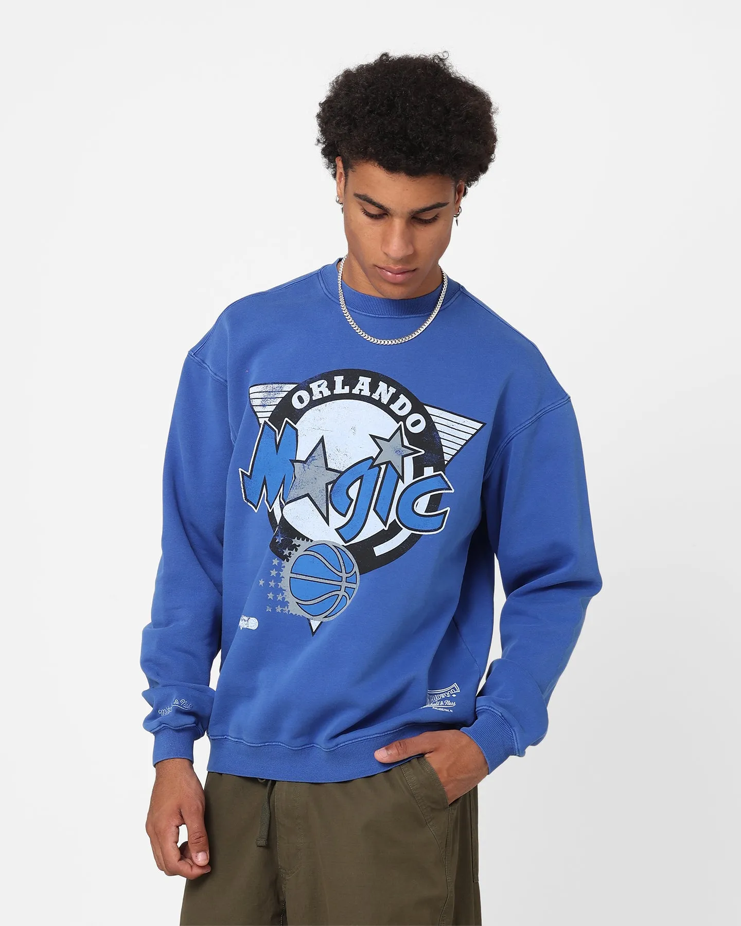 Mitchell & Ness Orlando Magic On Point Crewneck Magic Blue