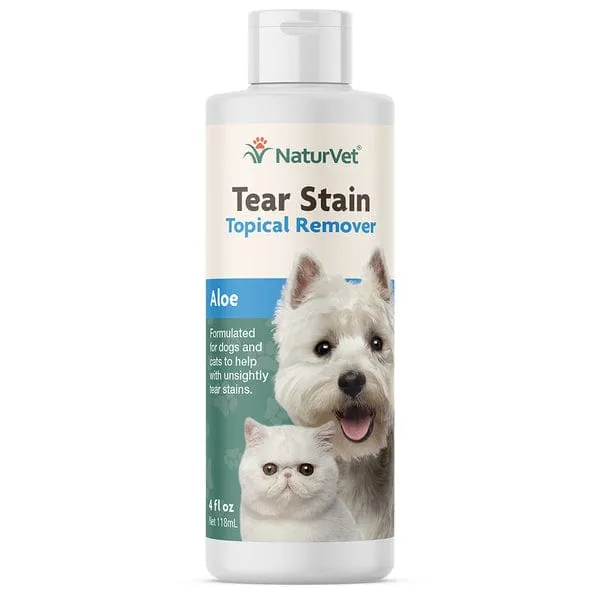 NaturVet Topical Tear Stain Remover with Aloe For Dogs & Cats