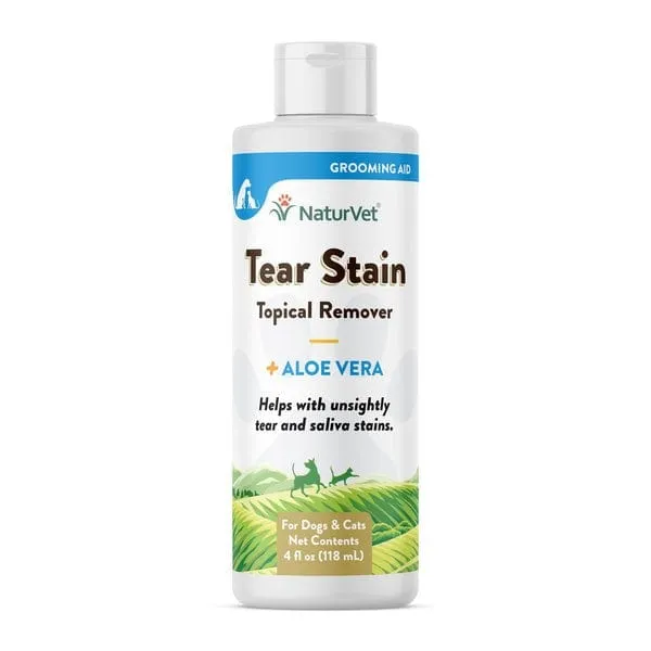 NaturVet Topical Tear Stain Remover with Aloe For Dogs & Cats