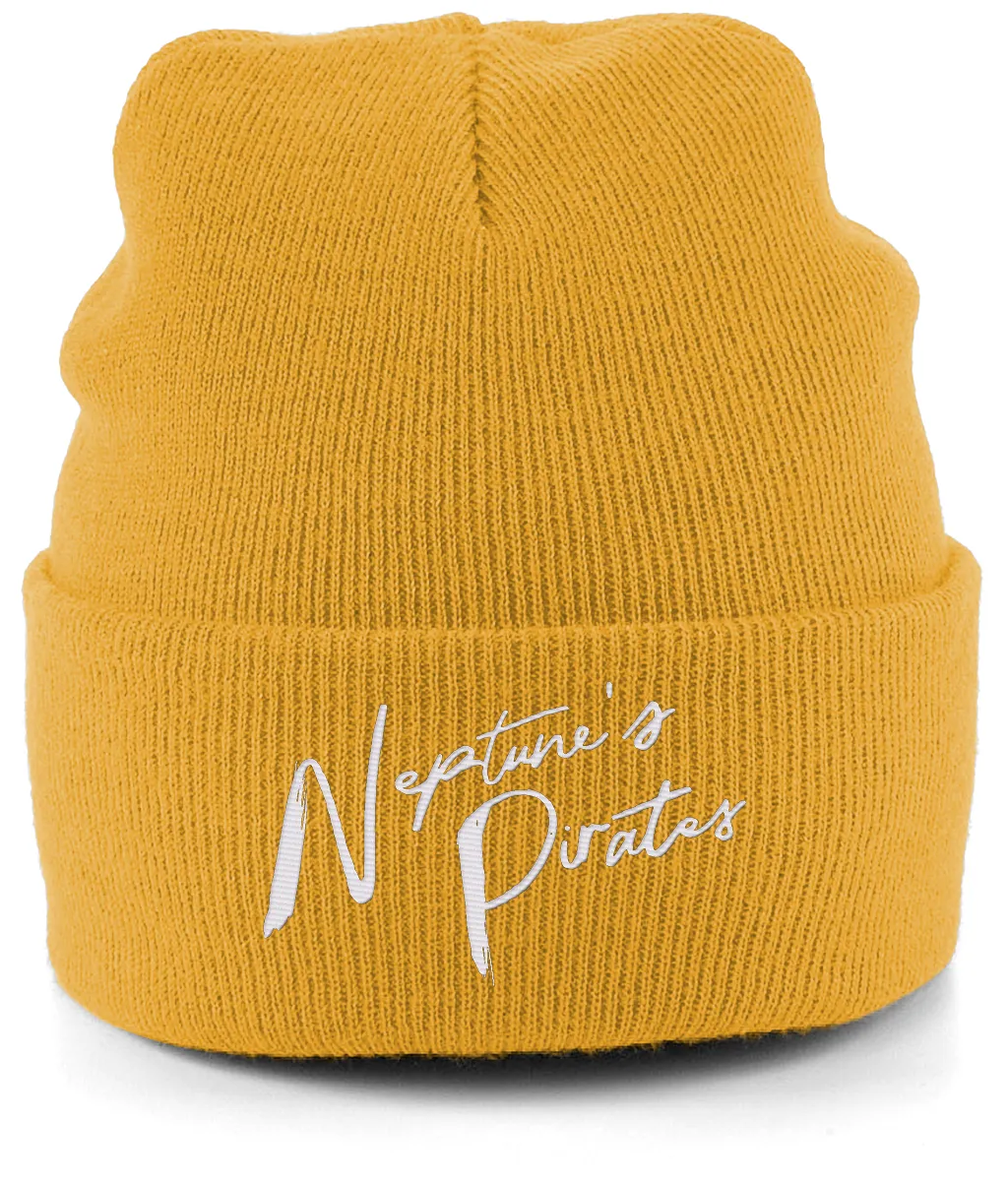 Neptune's Pirates Text Embroidered Beanie