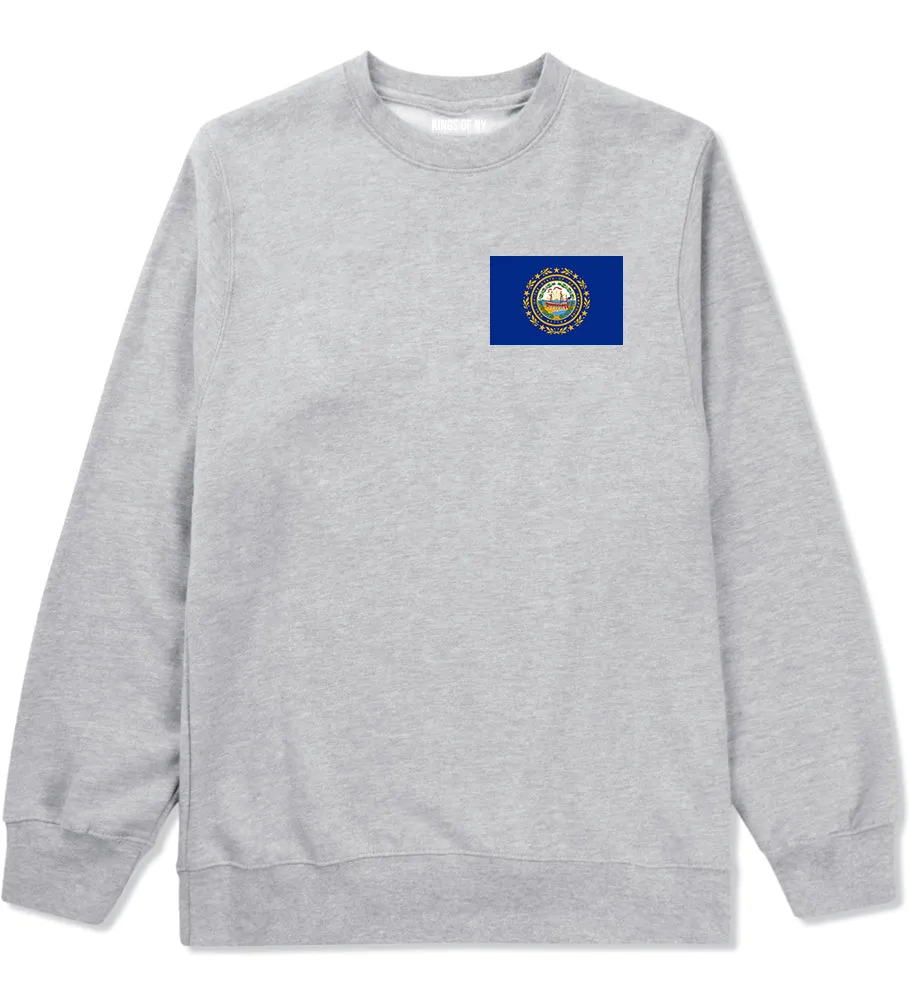 New Hampshire State Flag NH Chest Mens Crewneck Sweatshirt