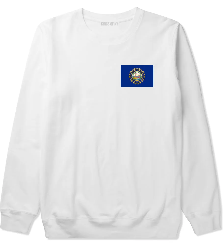 New Hampshire State Flag NH Chest Mens Crewneck Sweatshirt