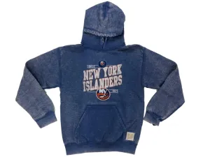 New York Islanders Retro Brand WOMEN Vintage Blue Pullover Hoodie Sweatshirt