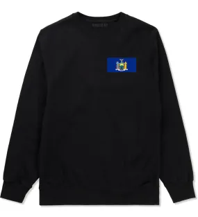 New York State Flag NY Chest Mens Crewneck Sweatshirt