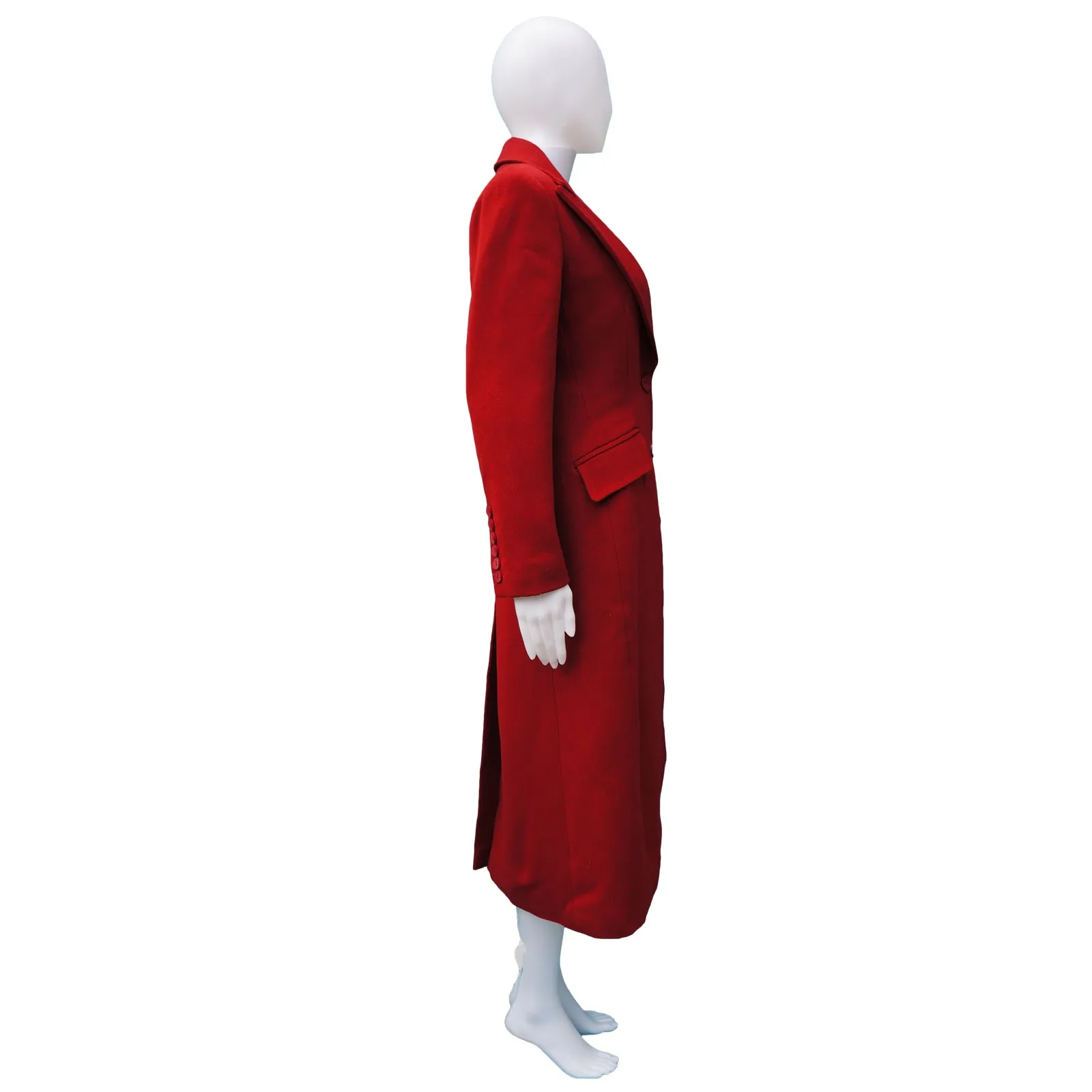 NL RED WOOL LONG COAT