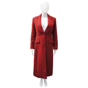 NL RED WOOL LONG COAT