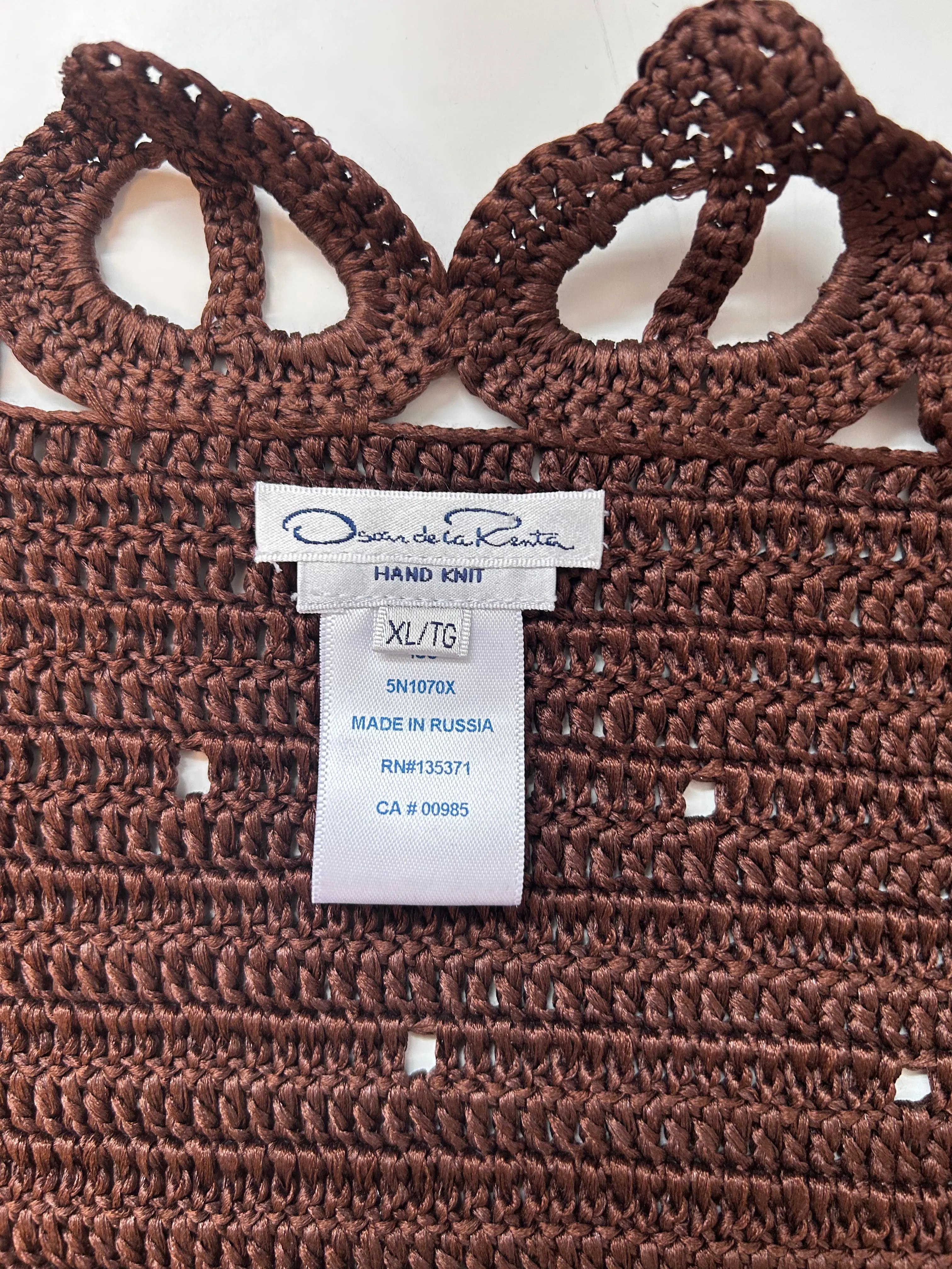 Oscar de la Renta Silk Knit Cardigan, XL