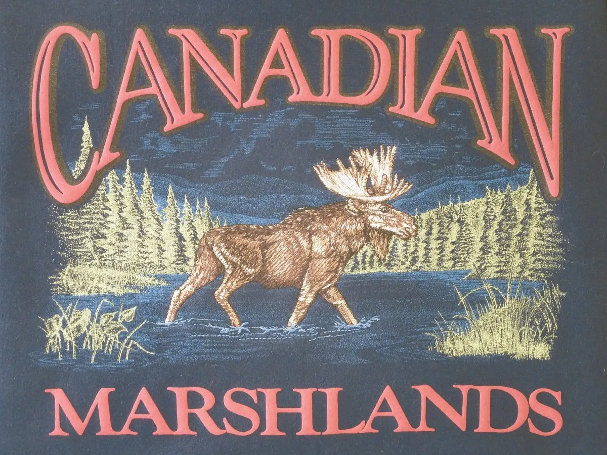 P601H NVY - RETRO CANADIAN HOODIE, MOOSE