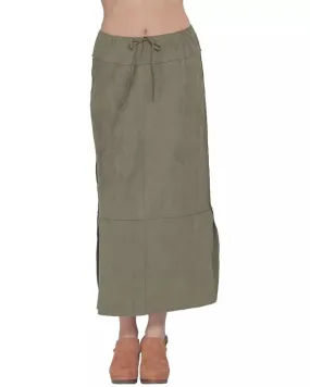 PAPARAZZI - Olive Green Faux Suede Skirt