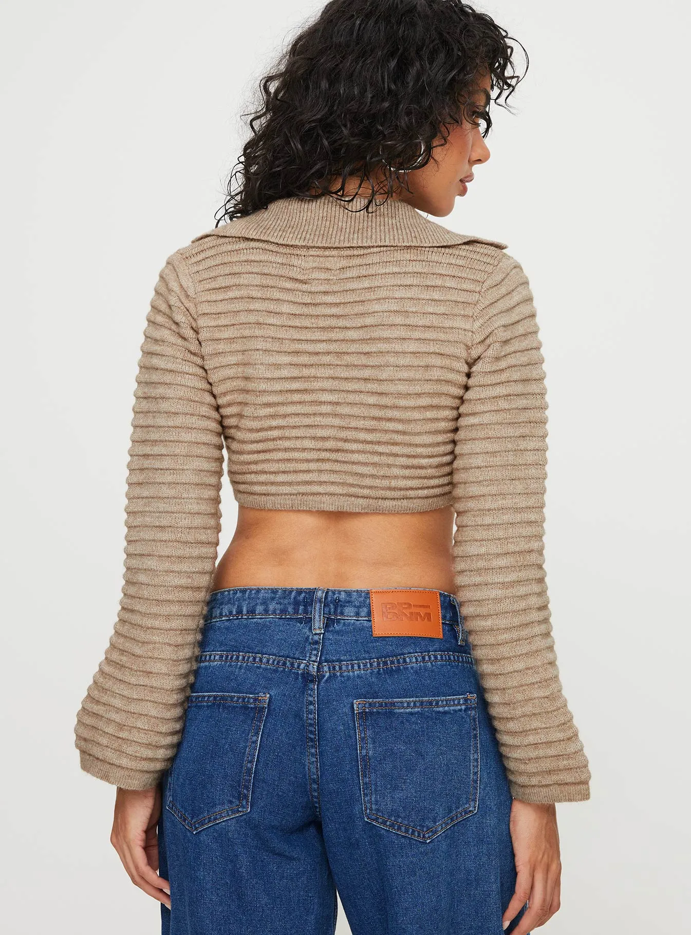 Peretti Rib Knit Sweater Mocha